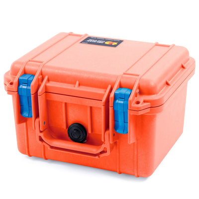 Pelican 1300 Case, Orange with Blue Latches ColorCase