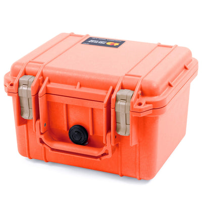 Pelican 1300 Case, Orange with Desert Tan Latches ColorCase