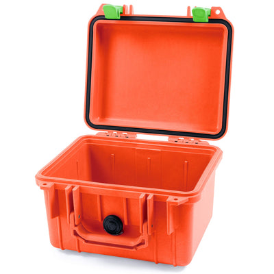 Pelican 1300 Case, Orange with Lime Green Latches None (Case Only) ColorCase 013000-0000-150-300
