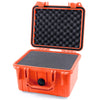 Pelican 1300 Case, Orange Pick & Pluck Foam with Convolute Lid Foam ColorCase 013000-0001-150-150