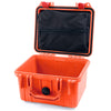 Pelican 1300 Case, Orange with Red Latches Zipper Lid Pouch Only ColorCase 013000-0100-150-320