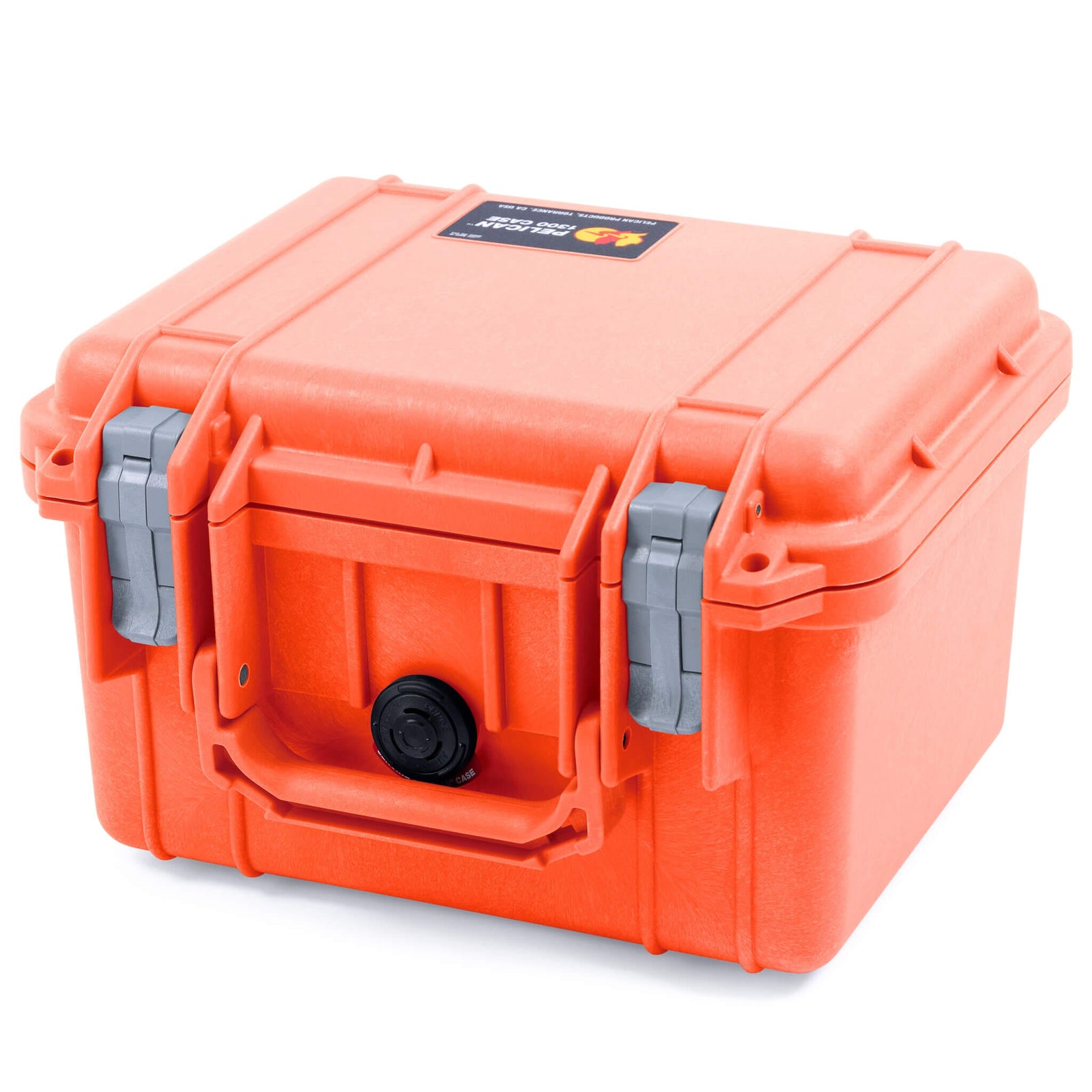 Pelican 1300 Case, Orange with Silver Latches ColorCase 