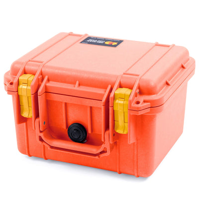 Pelican 1300 Case, Orange with Yellow Latches ColorCase