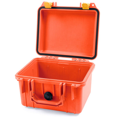 Pelican 1300 Case, Orange with Yellow Latches None (Case Only) ColorCase 013000-0000-150-240