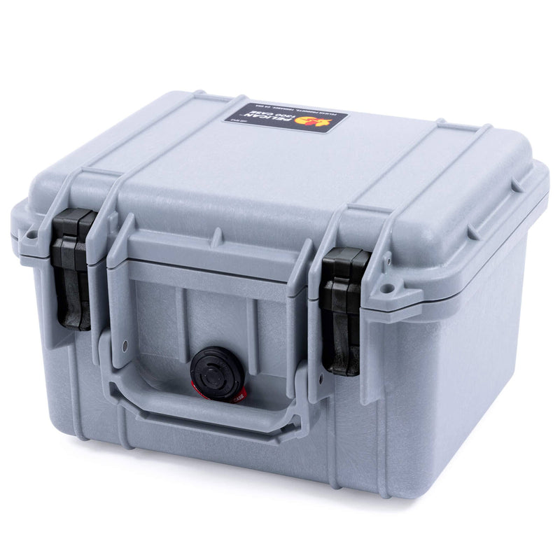 Pelican 1300 Case, Silver with Black Latches ColorCase 
