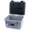 Pelican 1300 Case, Silver with Black Latches Zipper Lid Pouch Only ColorCase 013000-0100-180-110