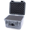 Pelican 1300 Case, Silver with Black Latches Pick & Pluck Foam with Convolute Lid Foam ColorCase 013000-0001-180-110