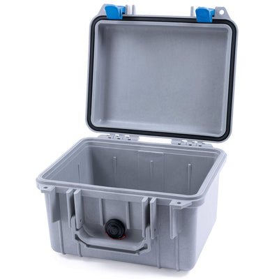 Pelican 1300 Case, Silver with Blue Latches None (Case Only) ColorCase 013000-0000-180-120