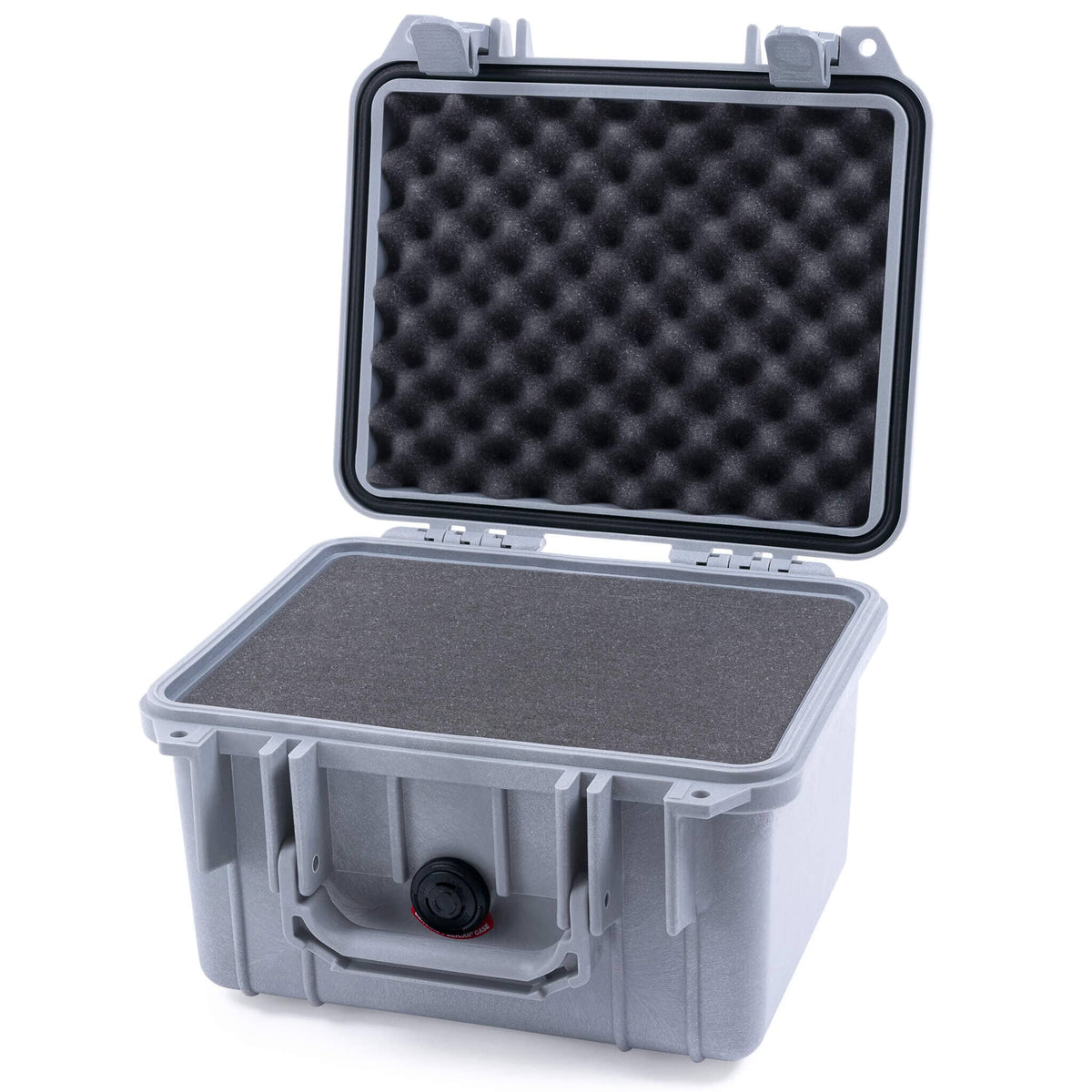 Pelican 1300 Case, Silver Pick &amp; Pluck Foam with Convolute Lid Foam ColorCase 013000-0001-180-180