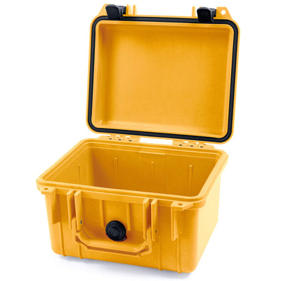 Pelican 1300 Case, Yellow with Black Latches None (Case Only) ColorCase 013000-0000-240-110