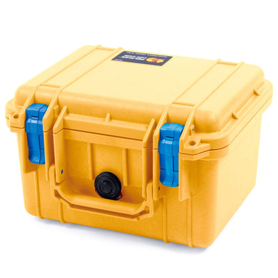 Pelican 1300 Case, Yellow with Blue Latches ColorCase