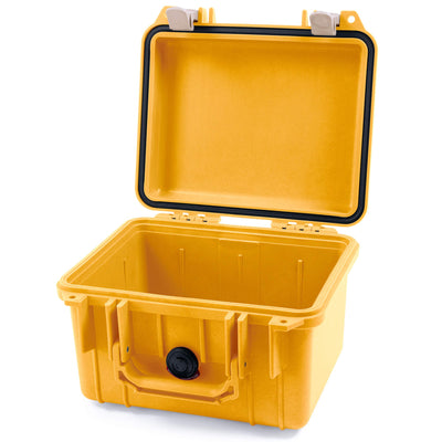 Pelican 1300 Case, Yellow with Desert Tan Latches None (Case Only) ColorCase 013000-0000-240-310