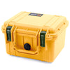 Pelican 1300 Case, Yellow with OD Green Latches ColorCase