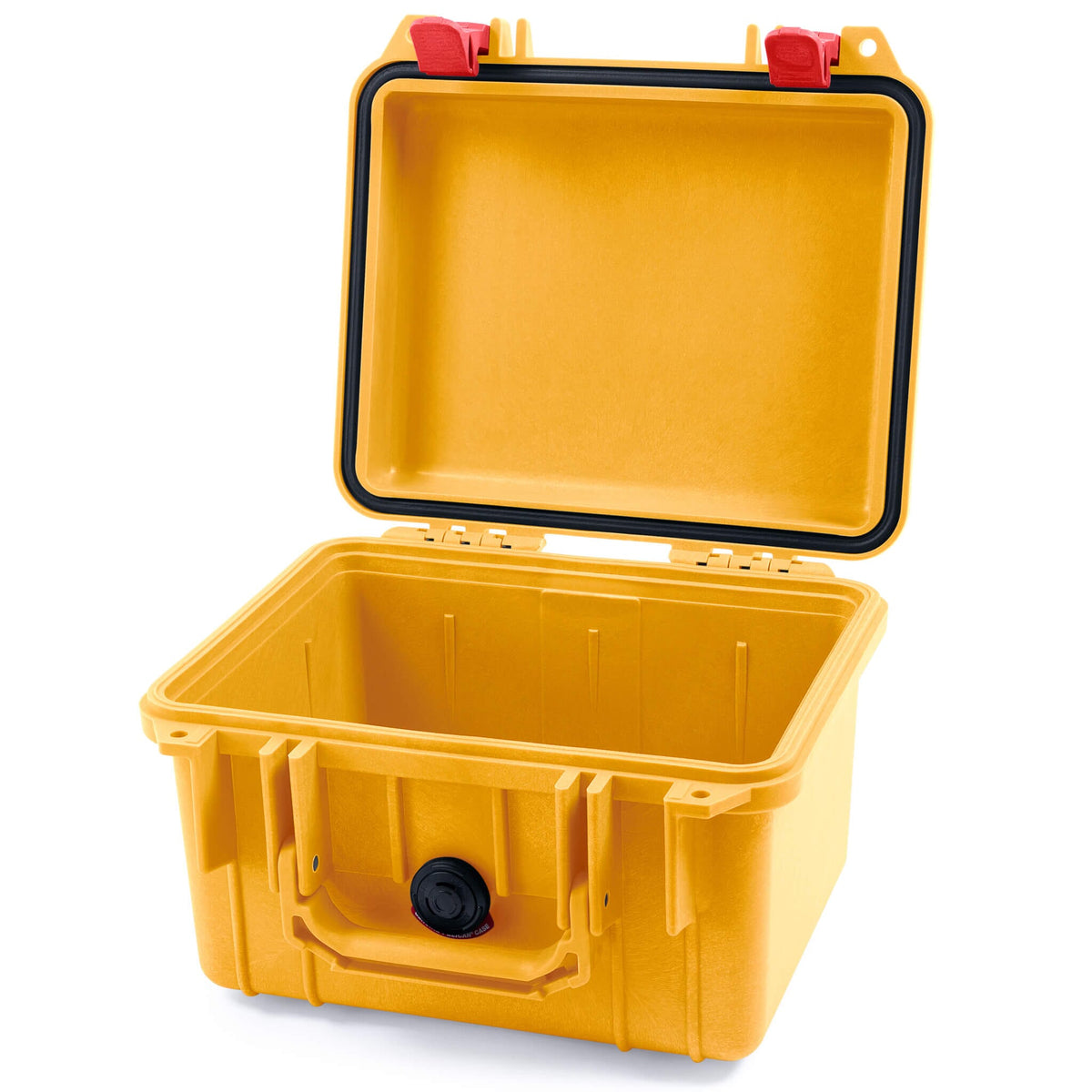 Pelican 1300 Case, Yellow with Red Latches None (Case Only) ColorCase 013000-0000-240-320