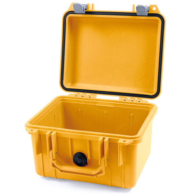 Pelican 1300 Case, Yellow with Silver Latches None (Case Only) ColorCase 013000-0000-240-180