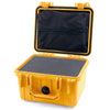 Pelican 1300 Case, Yellow Pick & Pluck Foam with Zipper Lid Pouch ColorCase 013000-0101-240-240