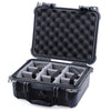 Pelican 1400 Case, Black Gray Padded Microfiber Dividers with Convolute Lid Foam ColorCase 014000-0070-110-110