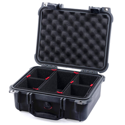 Pelican 1400 Case, Black TrekPak Divider System with Convolute Lid Foam ColorCase 014000-0020-110-110