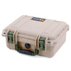 Pelican 1400 Case, Desert Tan with OD Green Handle & Latches ColorCase