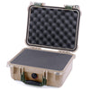 Pelican 1400 Case, Desert Tan with OD Green Handle & Latches ColorCase