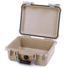 Pelican 1400 Case, Desert Tan with Silver Handle & Latches None (Case Only) ColorCase 014000-0000-310-180