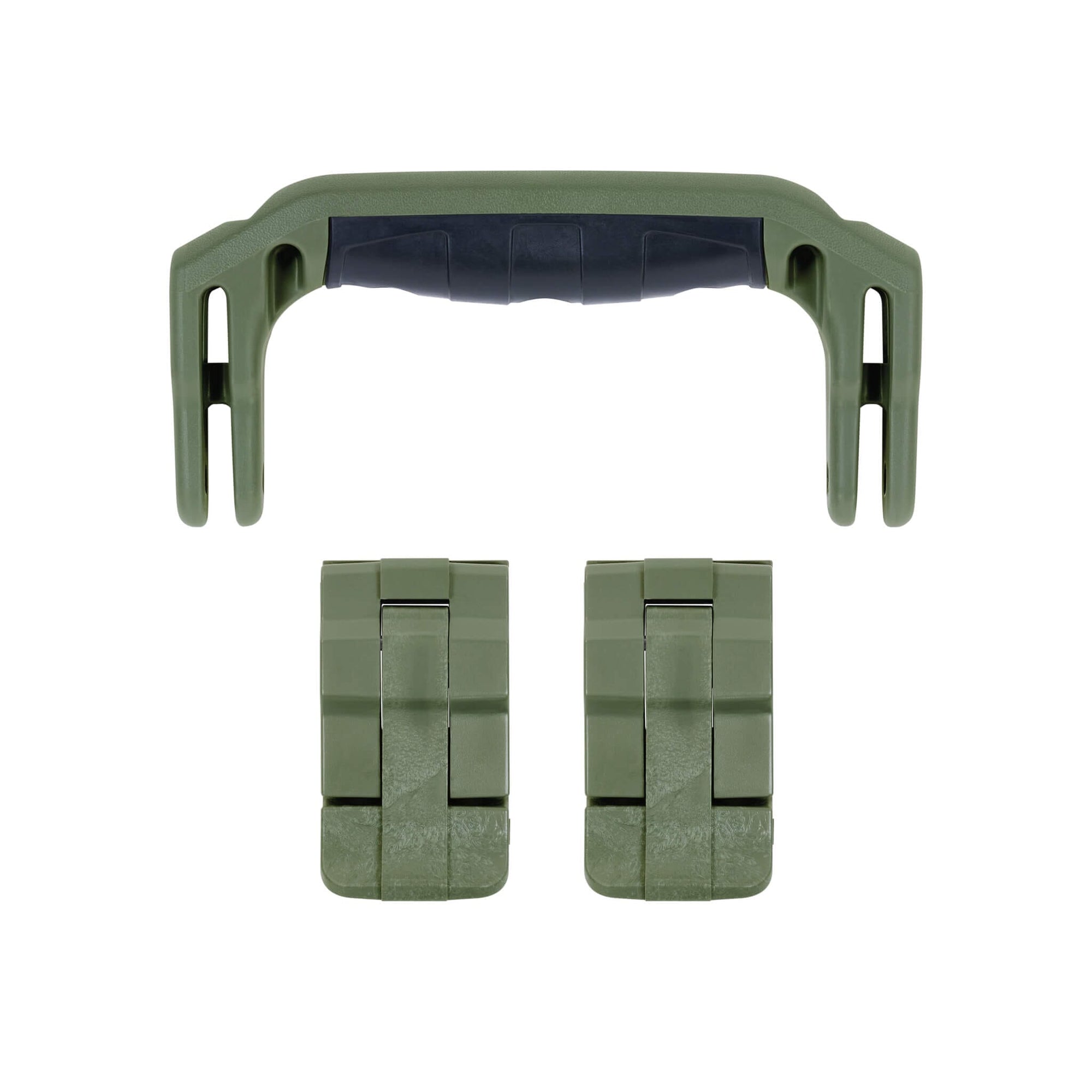 Pelican 1400 Replacement Handle & Latches, OD Green (Set of 1 Handle, 2 Latches) ColorCase 
