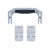 Pelican 1400 Replacement Handle & Latches, Silver (Set of 1 Handle, 2 Latches) ColorCase 