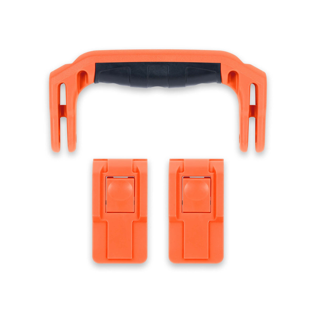 Pelican 1400 Replacement Handle &amp; Latches, Orange (Set of 1 Handle, 2 Push-Button Latches) ColorCase 