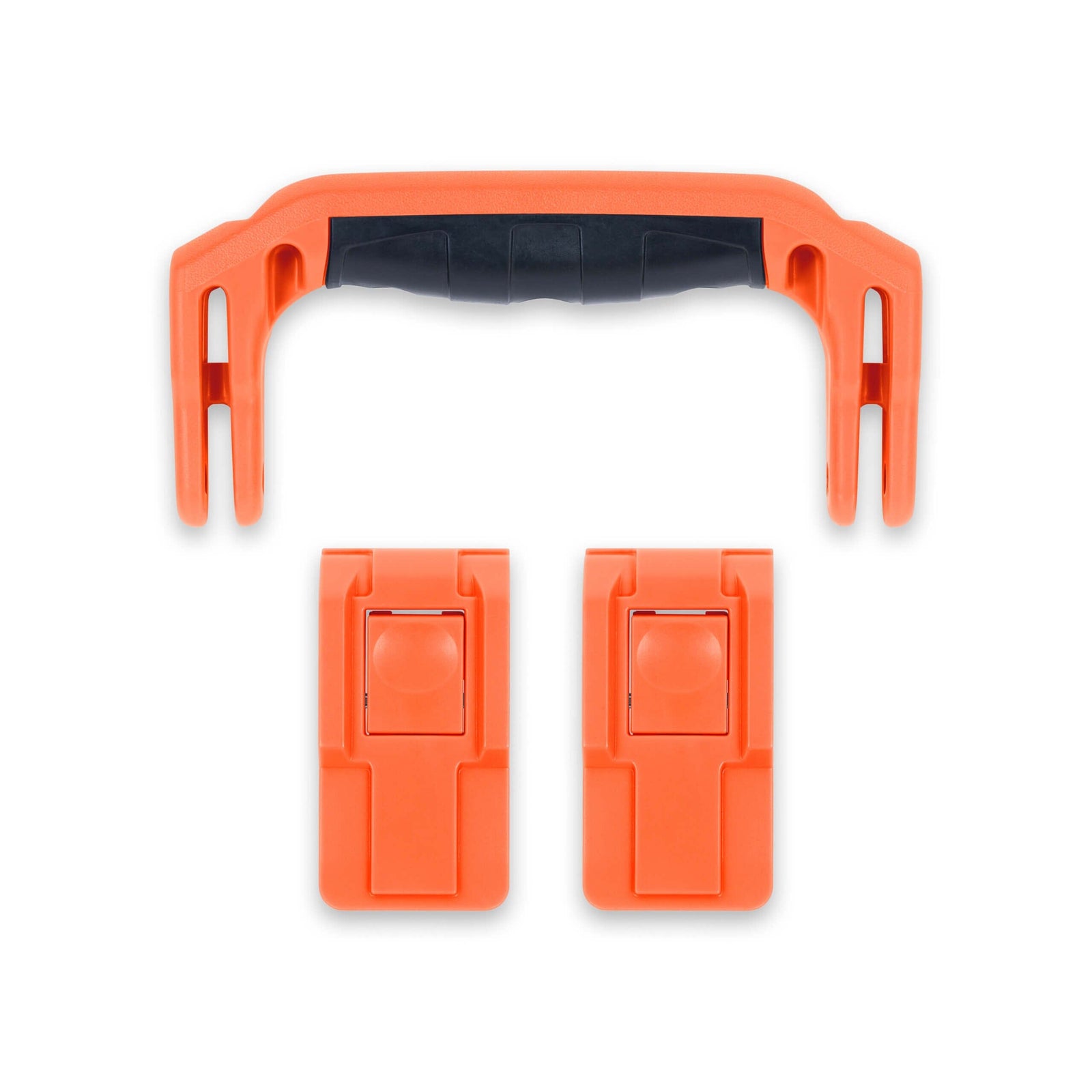 Pelican 1400 Replacement Handle & Latches, Orange (Set of 1 Handle, 2 Push-Button Latches) ColorCase 