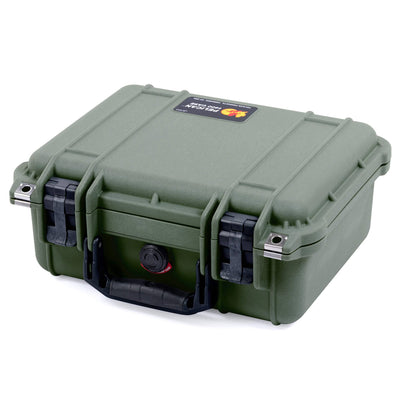 Pelican 1400 Case, OD Green with Black Handle & Latches ColorCase