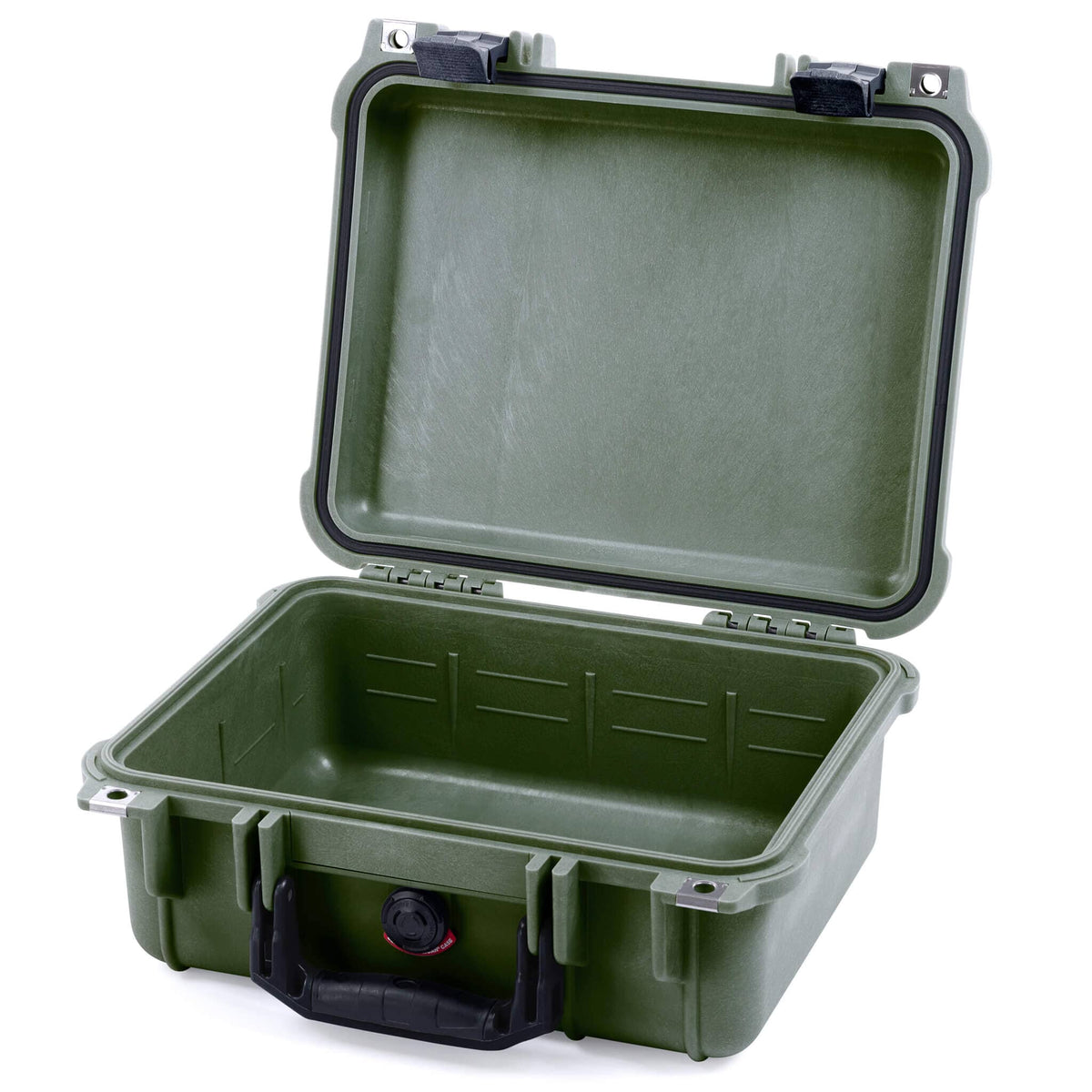 Pelican 1400 Case, OD Green with Black Handle &amp; Latches None (Case Only) ColorCase 014000-0000-130-110