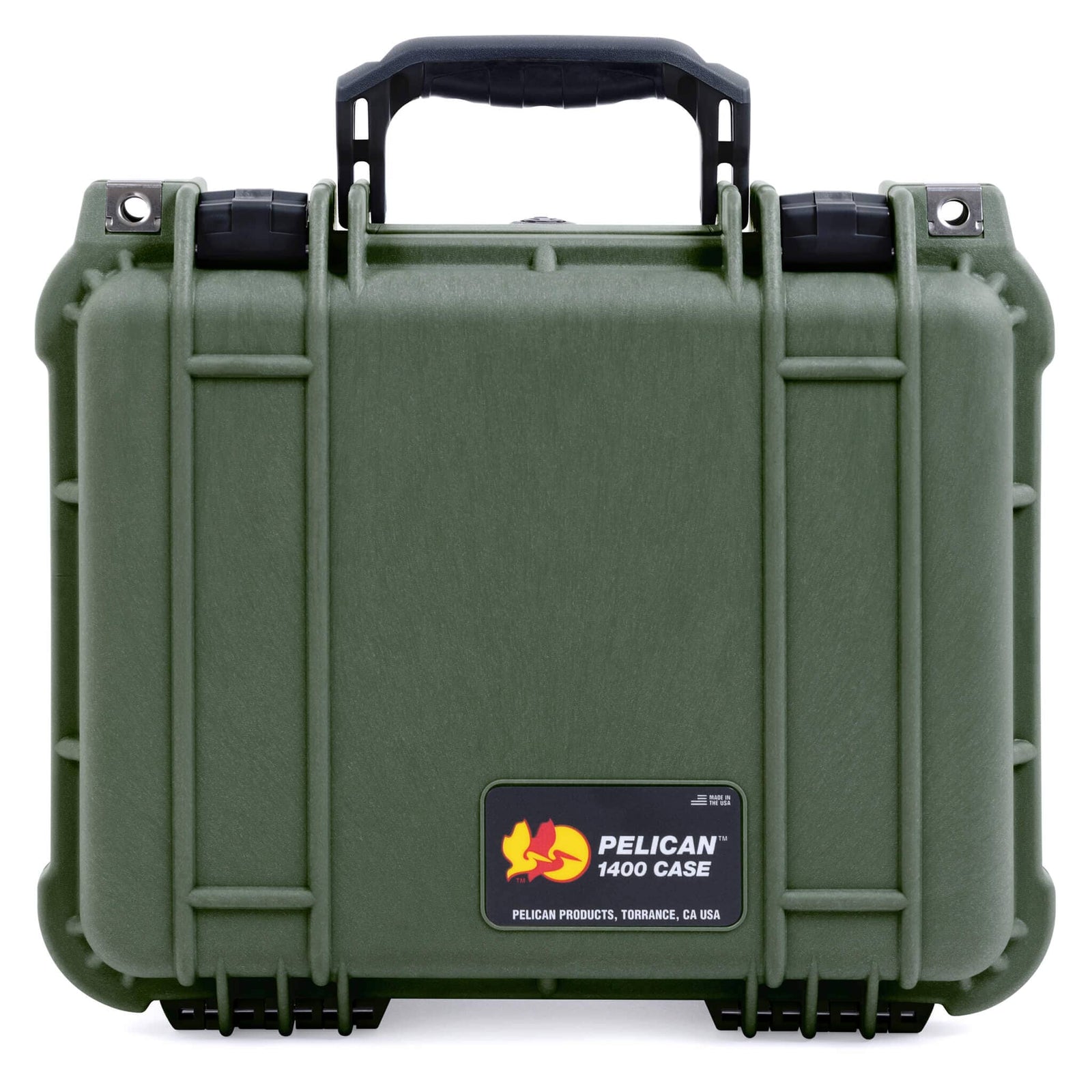 Pelican 1400 Case, OD Green with Black Handle & Latches ColorCase 