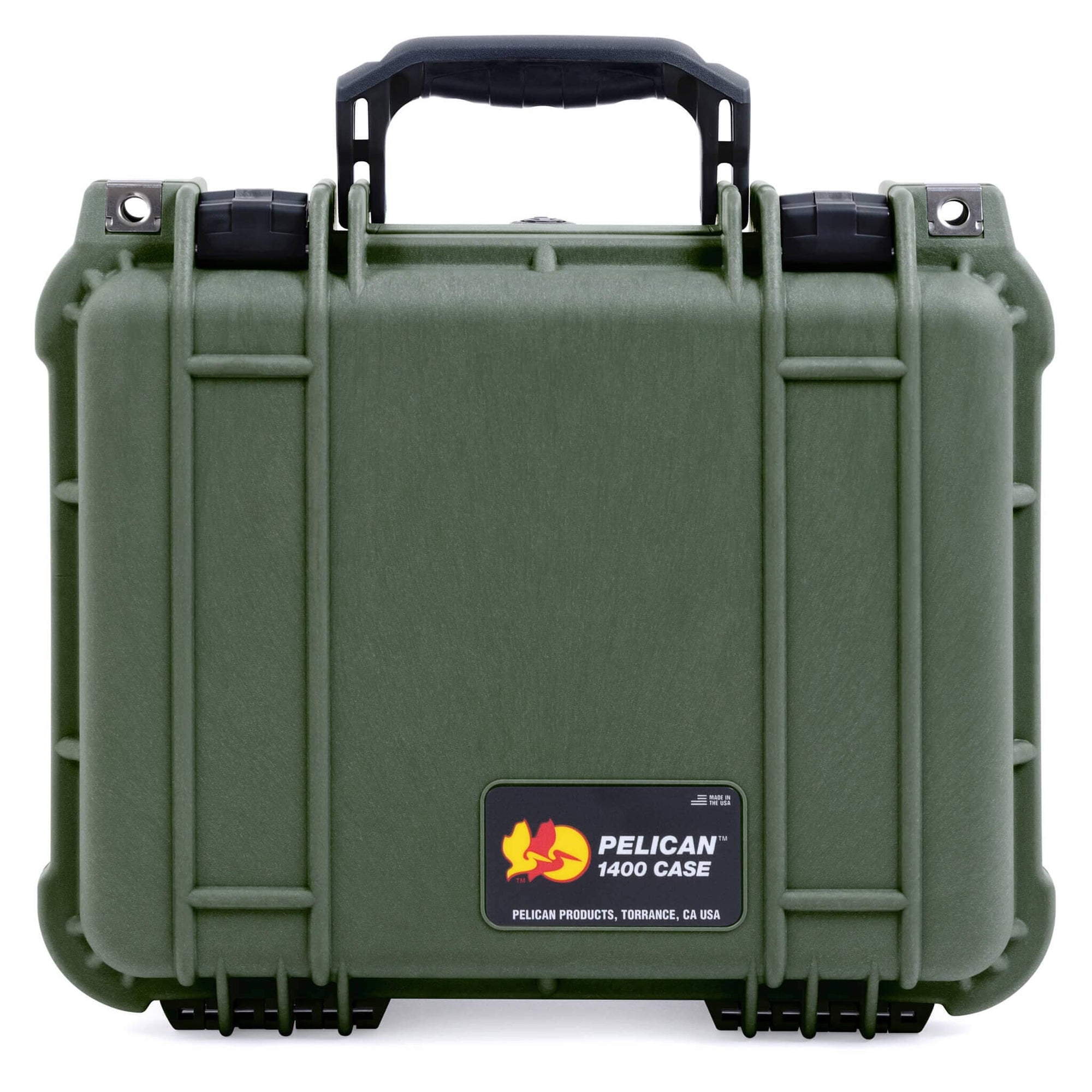 Pelican 1400 Case, OD Green with Black Handle & Latches ColorCase 