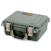 Pelican 1400 Case, OD Green with Desert Tan Handle & Latches ColorCase