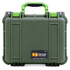 Pelican 1400 Case, OD Green with Lime Green Handle & Latches ColorCase