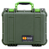 Pelican 1400 Case, OD Green with Lime Green Handle & Latches ColorCase