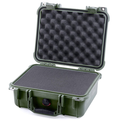 Pelican 1400 Case, OD Green Pick & Pluck Foam with Convolute Lid Foam ColorCase 014000-0001-130-130