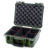 Pelican 1400 Case, OD Green TrekPak Divider System with Convolute Lid Foam ColorCase 014000-0020-130-130
