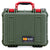 Pelican 1400 Case, OD Green with Red Handle & Latches ColorCase 