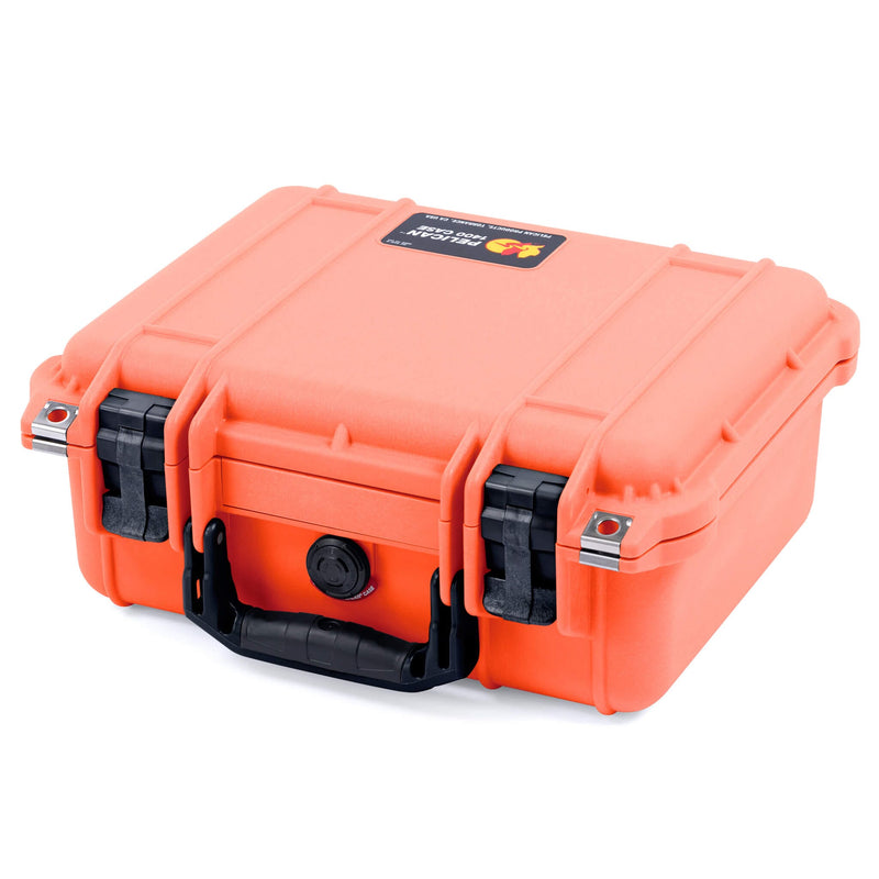 Pelican 1400 Case, Orange with Black Handle & Latches ColorCase 