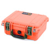 Pelican 1400 Case, Orange with OD Green Handle & Latches ColorCase