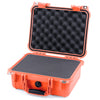 Pelican 1400 Case, Orange Pick & Pluck Foam with Convolute Lid Foam ColorCase 014000-0001-150-150