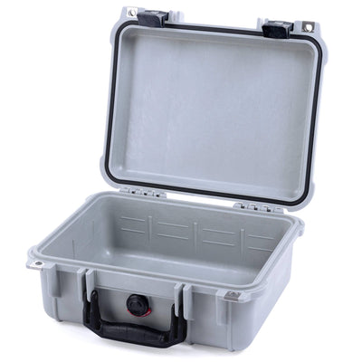 Pelican 1400 Case, Silver with Black Handle & Latches None (Case Only) ColorCase 014000-0000-180-110