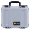 Pelican 1400 Case, Silver with Black Handle & Latches ColorCase