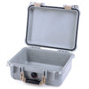 Pelican 1400 Case, Silver with Desert Tan Handle & Latches None (Case Only) ColorCase 014000-0000-180-310