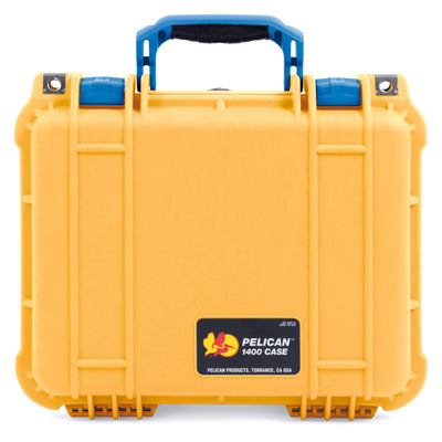 Pelican 1400 Case, Yellow with Blue Handle & Latches ColorCase