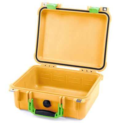 Pelican 1400 Case, Yellow with Lime Green Handle & Latches None (Case Only) ColorCase 014000-0000-240-300
