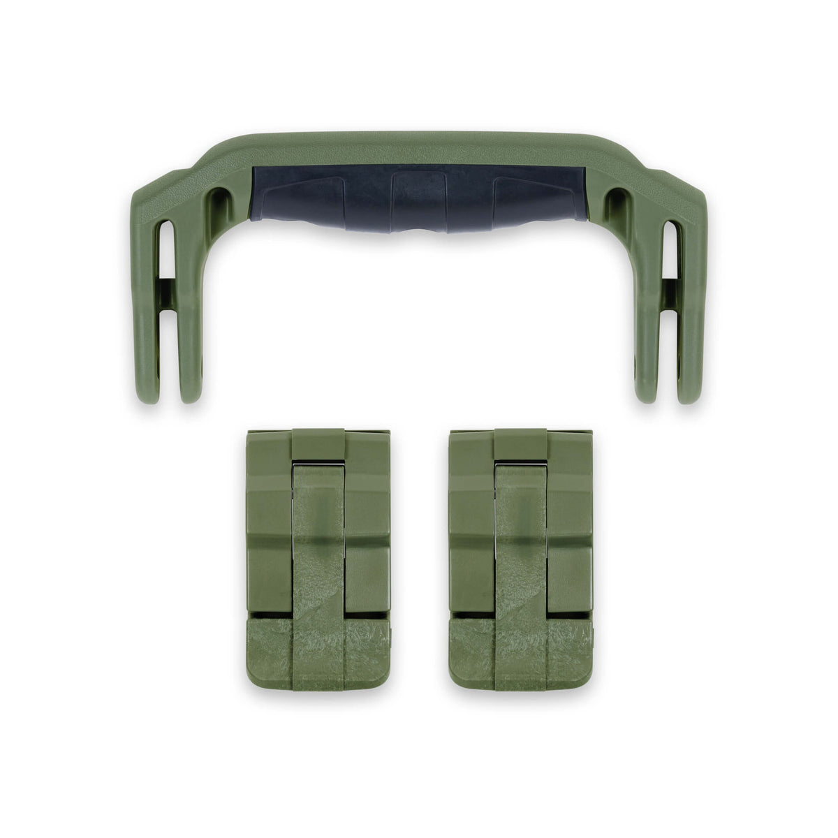 Pelican 1430 Replacement Handle &amp; Latches, OD Green (Set of 1 Handle, 2 Latches) ColorCase 