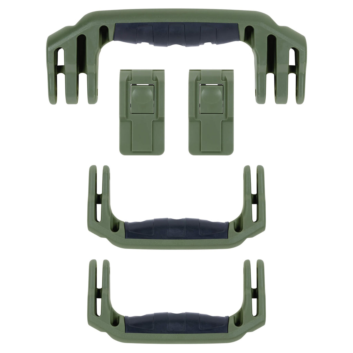 Pelican 1465 Air Replacement Handles &amp; Latches, OD Green (Set of 3 Handles, 2 Latches) ColorCase 