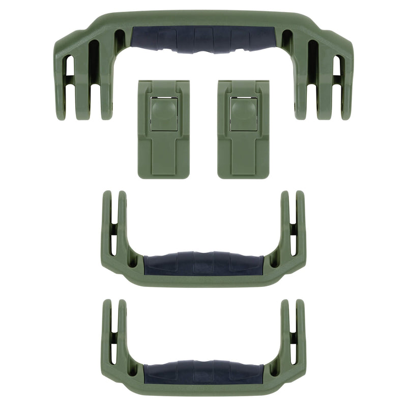 Pelican 1465 Air Replacement Handles & Latches, OD Green (Set of 3 Handles, 2 Latches) ColorCase 